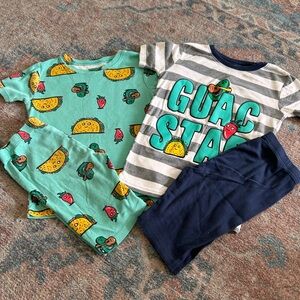 Carter's Kids Pajama Sets - Green and Navy